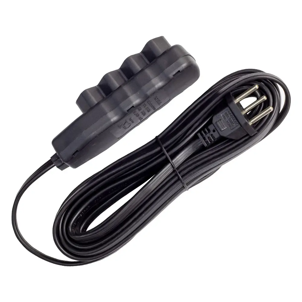 Extensão Tripolar Slim 10A Cabo 5m 4 Tomadas Force Line