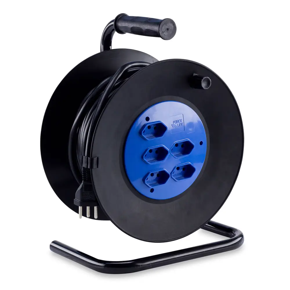 Extensão com Carretel 20m 10A 5 Tomadas Force Line