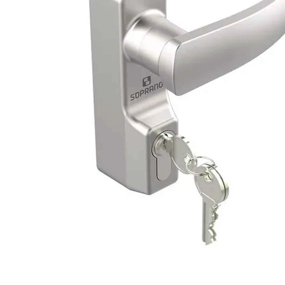 Fechadura Para Barra Anti Pânico Soprano Prata