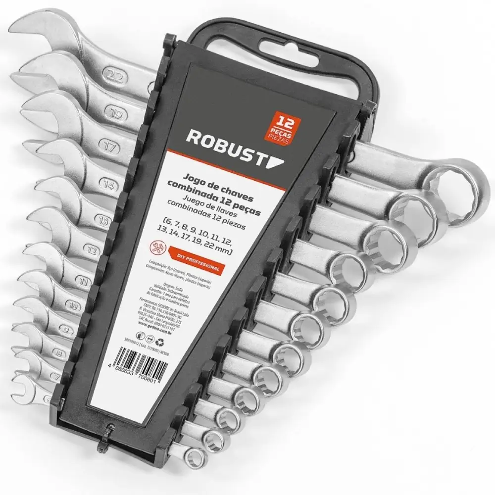 Jogo Chave Combinada 6 a 22mm 12-pecas 3370080 Robust
