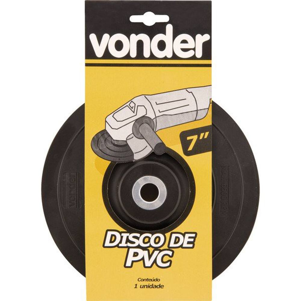 Disco de borracha para lixadeira 7 polegadas flexível Vonder