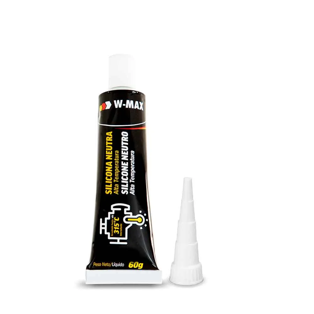 Silicone Neutro Alta Temp W-Max Cinza 60gr