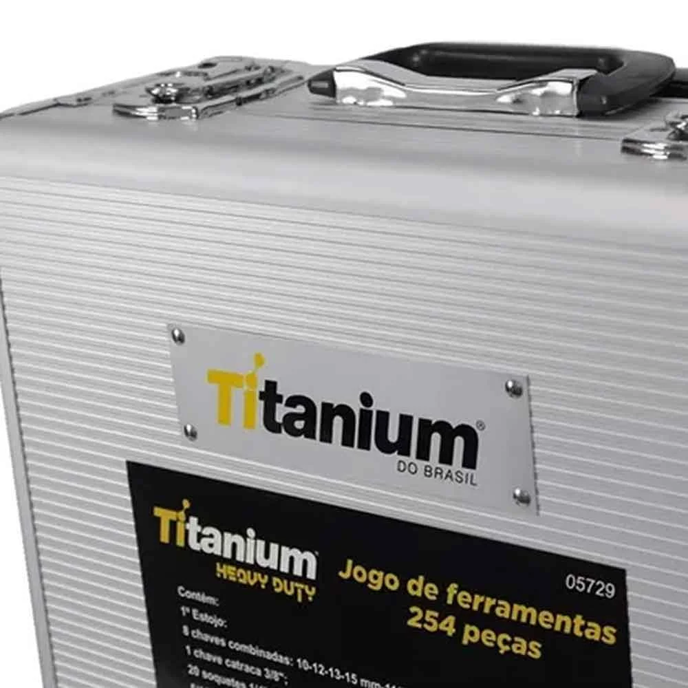 Jogo Ferramentas D C/ 254pcs e Maleta Aluminio Titanium