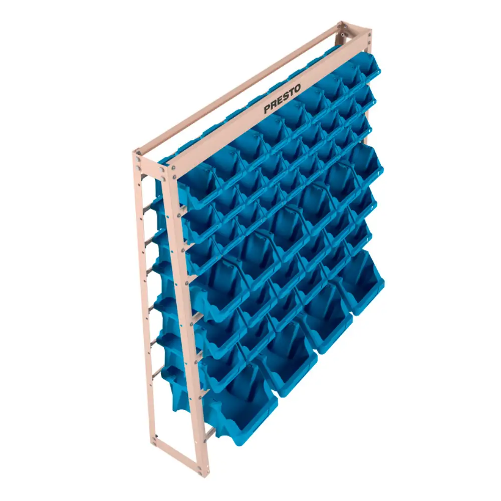 Kit Estante Gaveteiro com 49 Gavetas Azul Presto