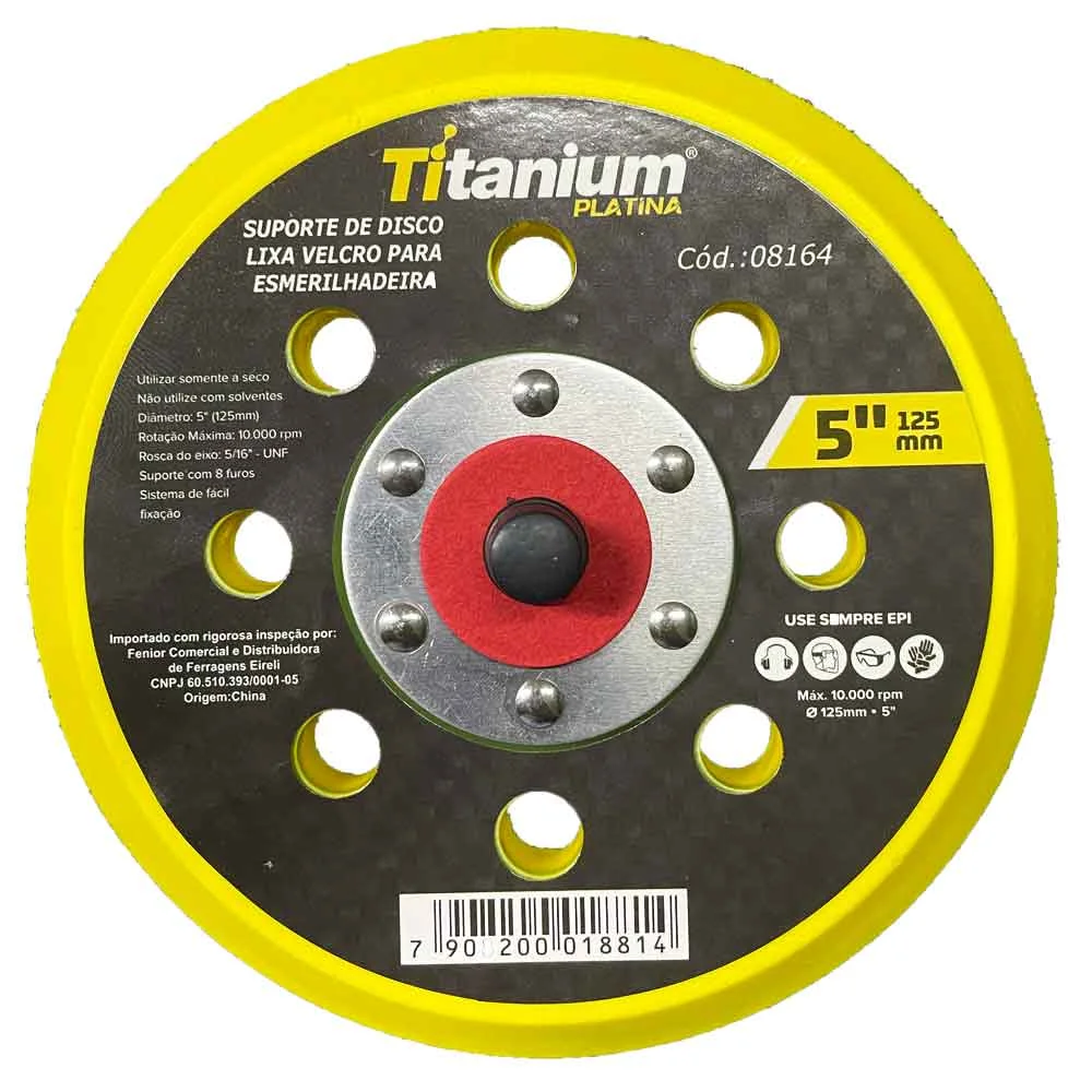 Disco P/ Lixad. Aspirada 05 Pol C/Furos Titanium