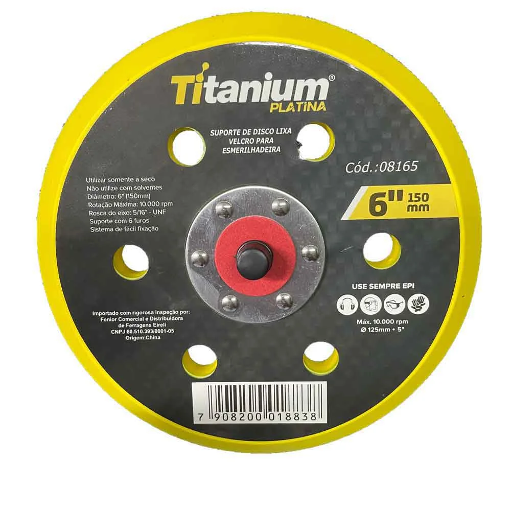 Disco P/ Lixad. Aspirada 06 Pol C/Furos Titanium