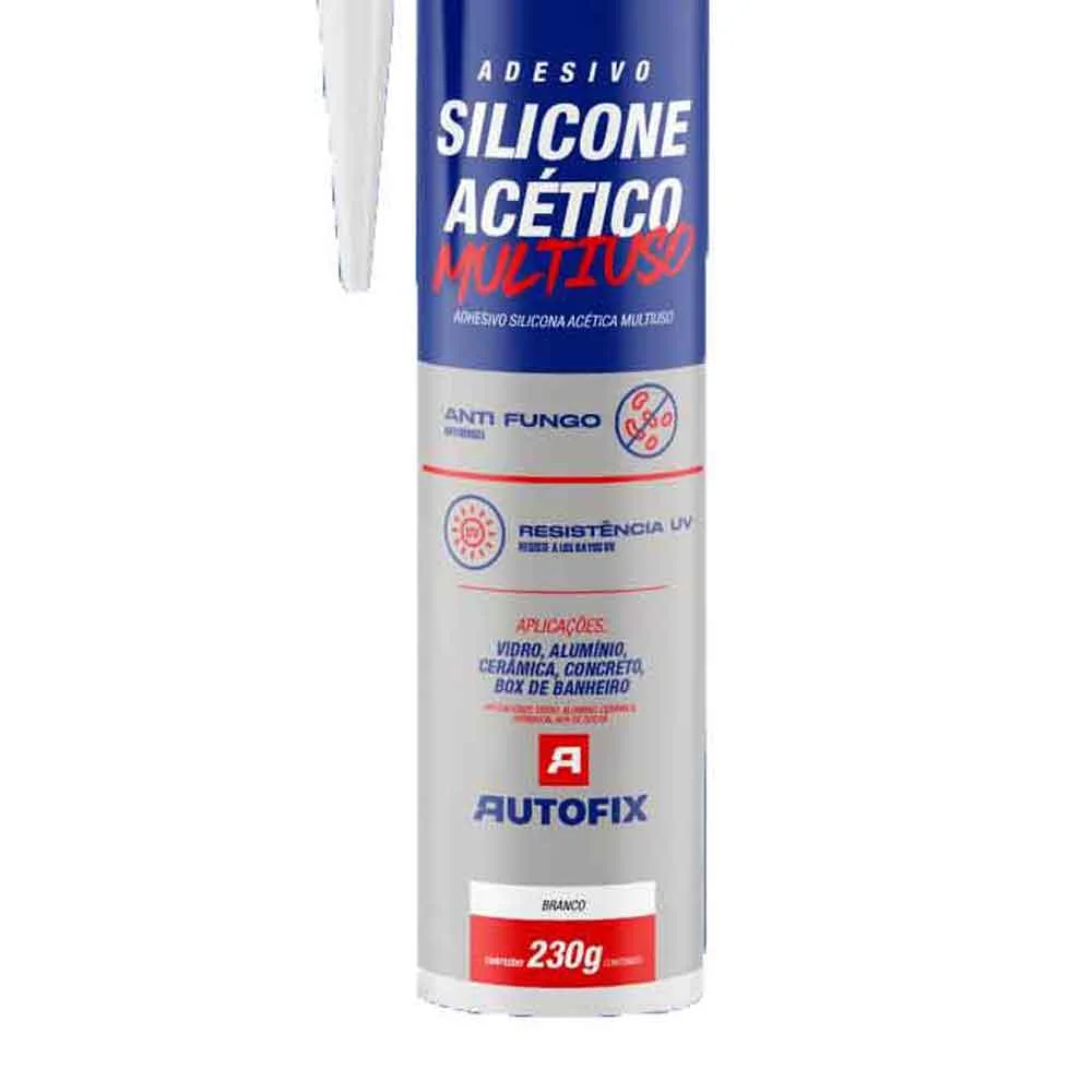 Silicone 230gr Incolor Acético Multiuso Autofix