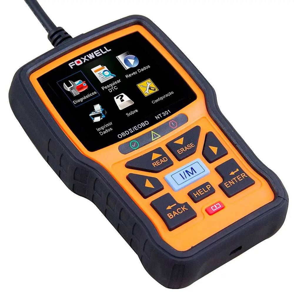 Scanner Leitor Linha Diesel OBDII/CAN Foxwell NT301 Fortg