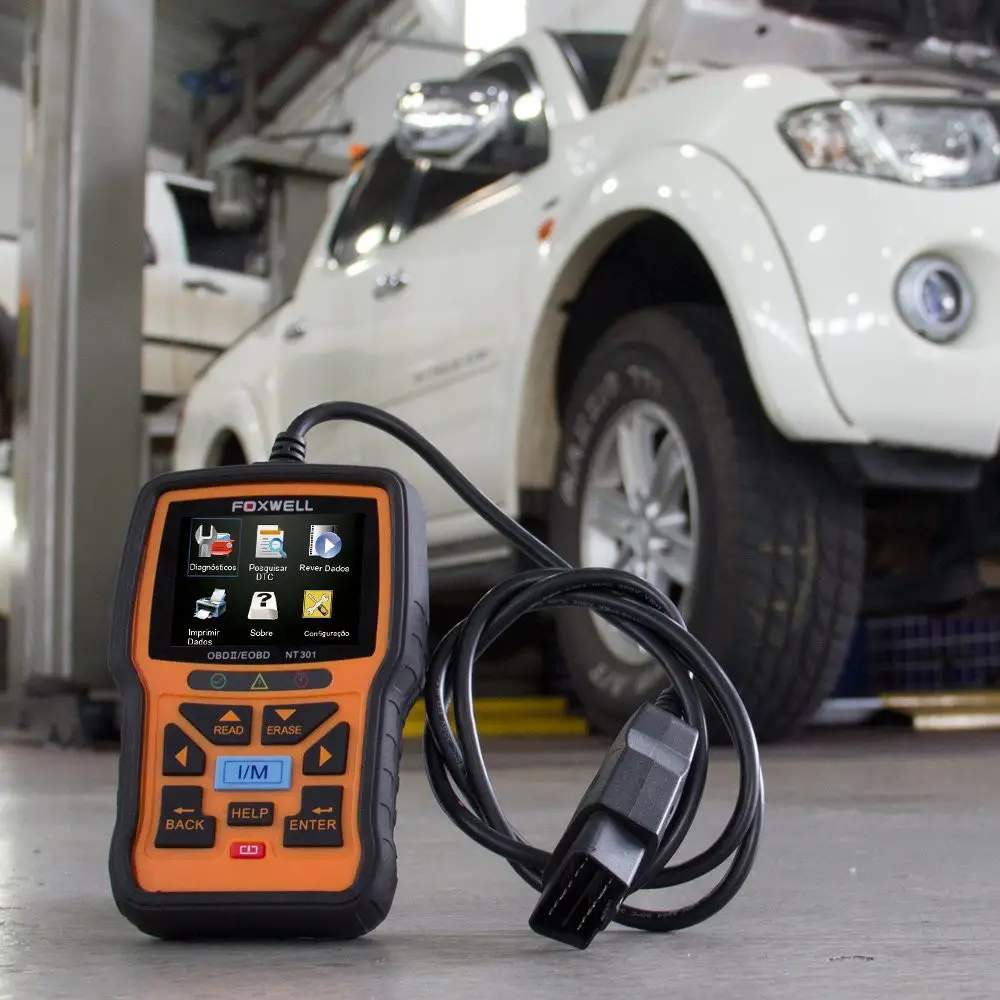 Scanner Leitor Linha Diesel OBDII/CAN Foxwell NT301 Fortg