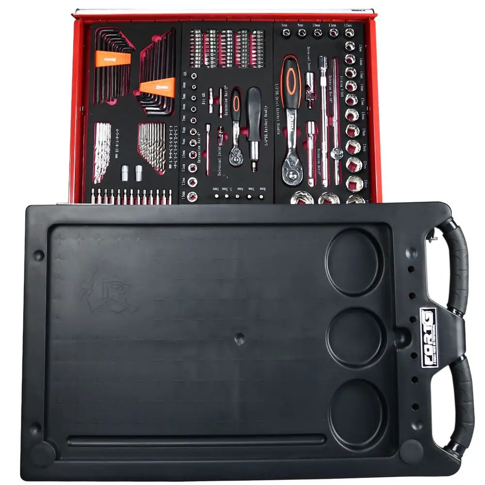 Carro de Ferramentas com 380 Peças e 7 Gavetas FG6100 Fortg