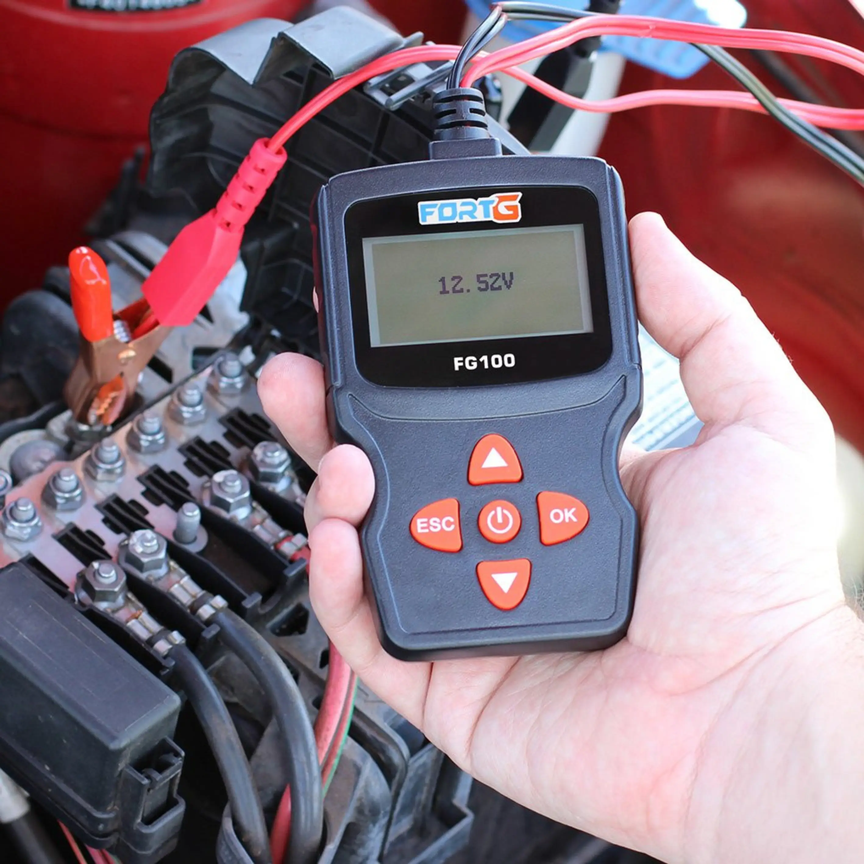 Teste de Bateria Digital Automotivo 6-12V FG100 Fortg