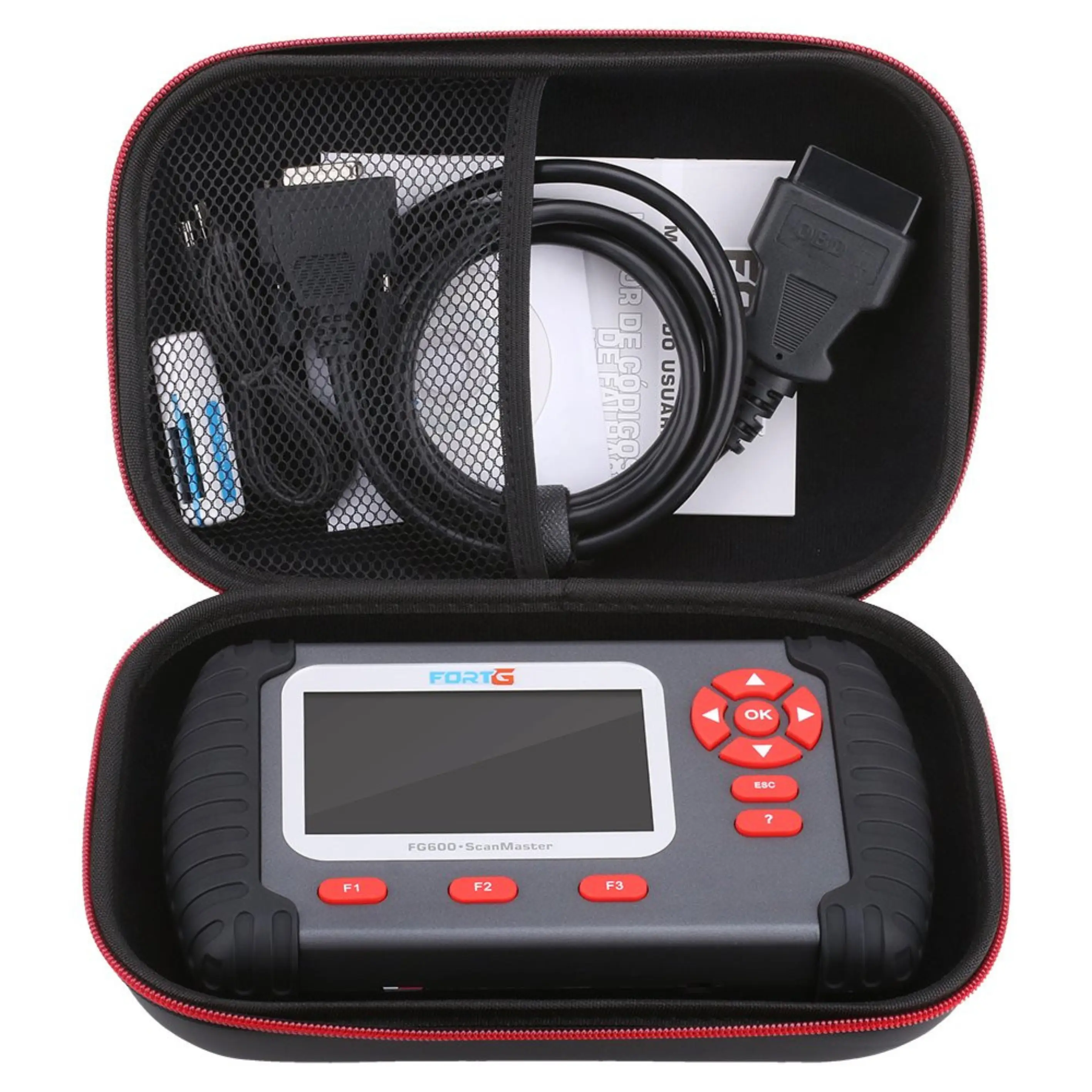 Scanner Leitor AF OBDII/EOBD CAN 7 Funções FG600 ScanMaster Fortg