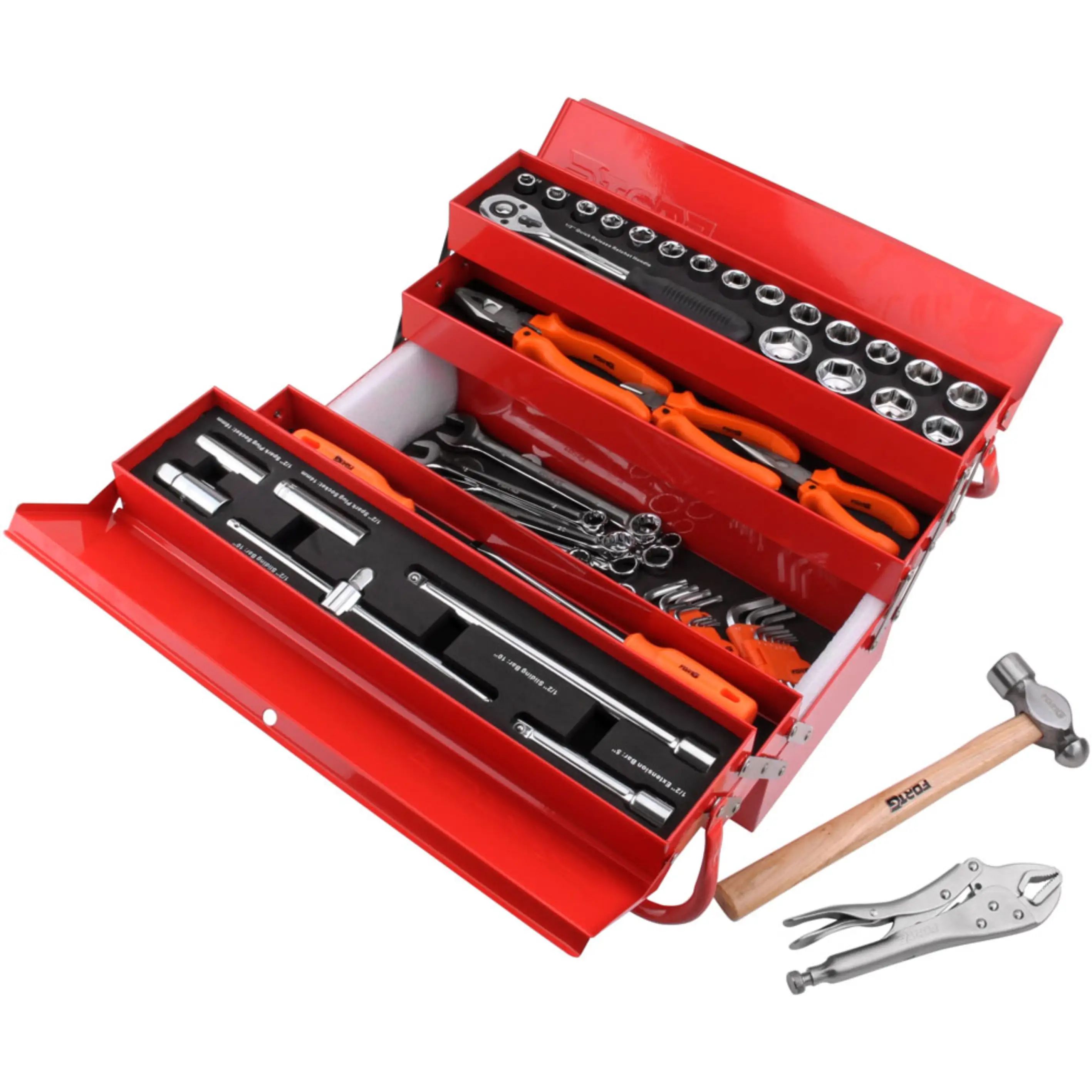 Caixa de Ferramentas Sanfonada 68 Peças FG6102 Fortg