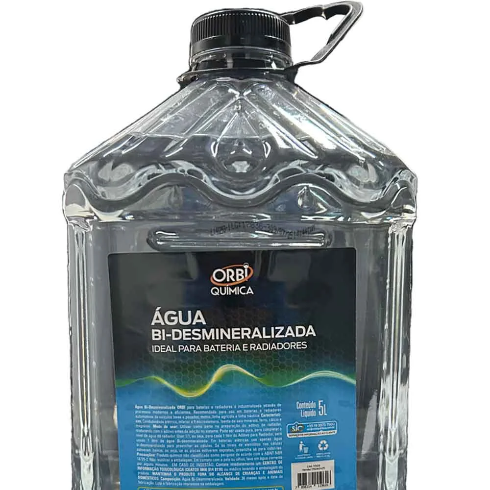 Água Desmineralizada Bateria/Radiador Orbi 05 Lt