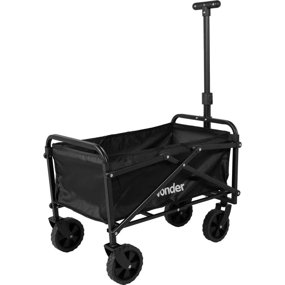Carrinho Para Carga Dobravel 60kg Vonder Preto