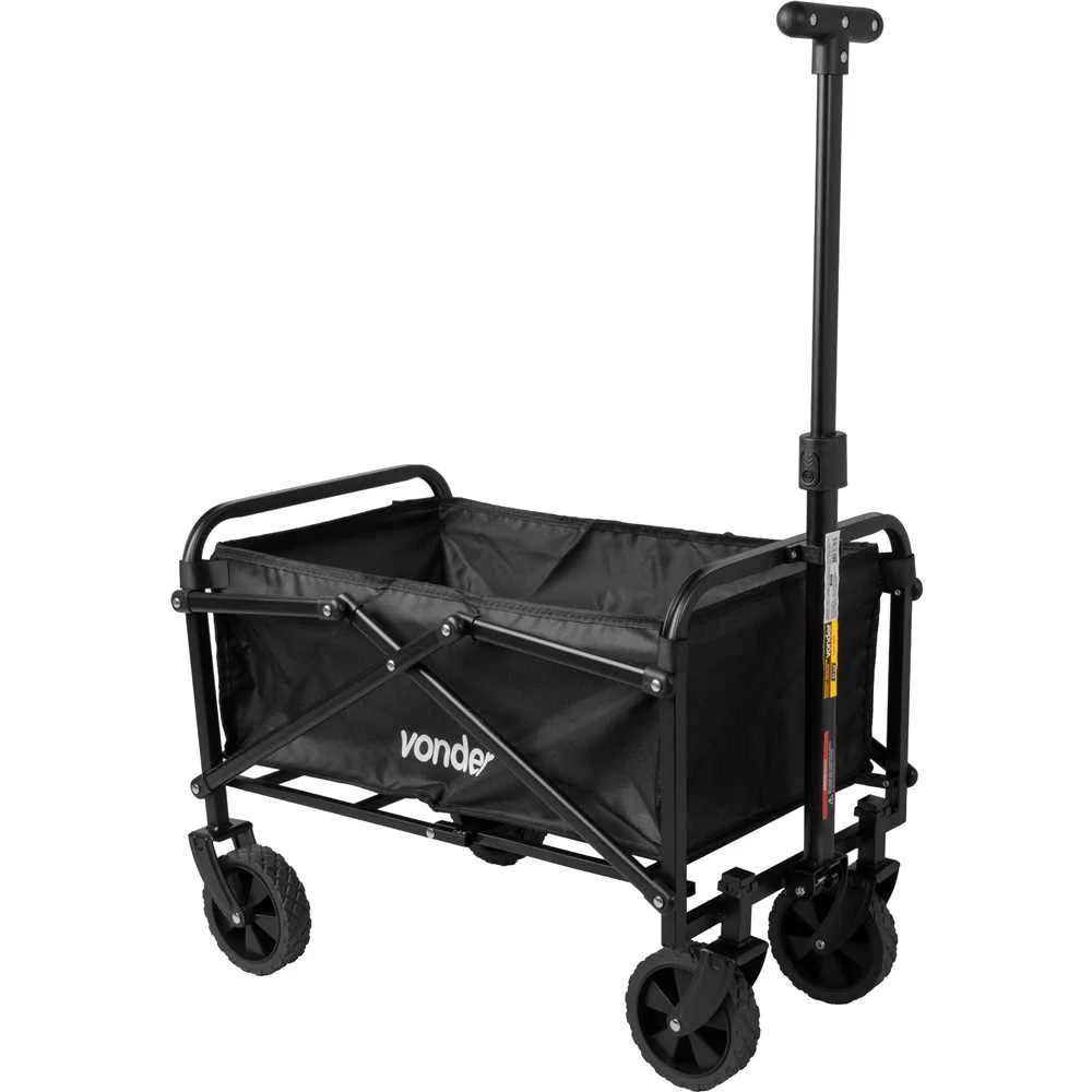 Carrinho Para Carga Dobravel 60kg Vonder Preto