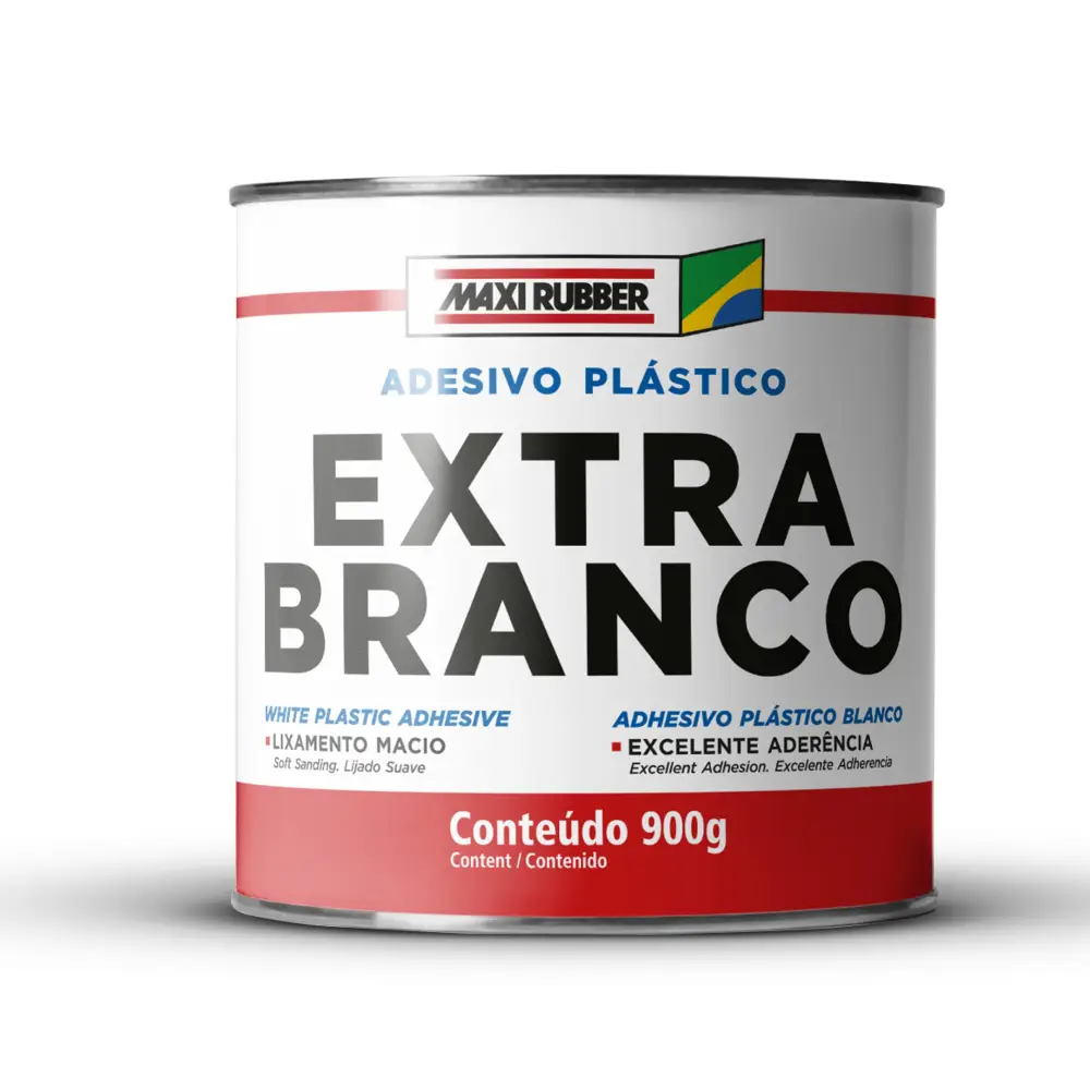 Adesivo Plástico Extra Branco 900g Maxi Rubber