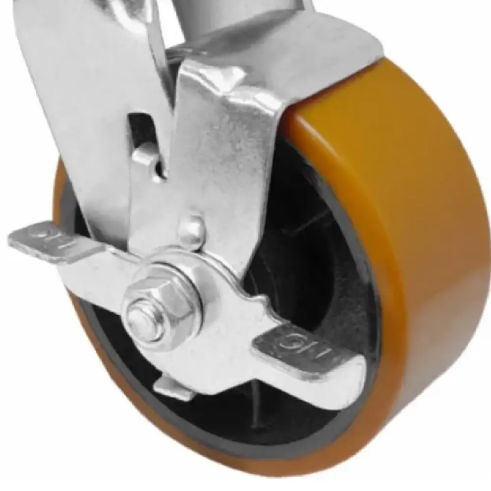 Rodízio Giratório 5 pol GS 514 PU Freio Simples A08554-GFI Ajax