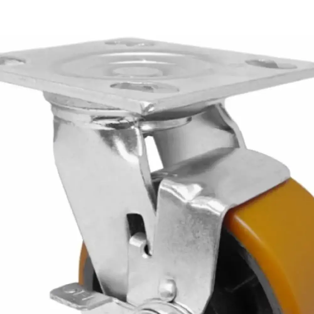 Rodízio Giratório 5 pol GS 514 PU Freio Simples A08554-GFI Ajax