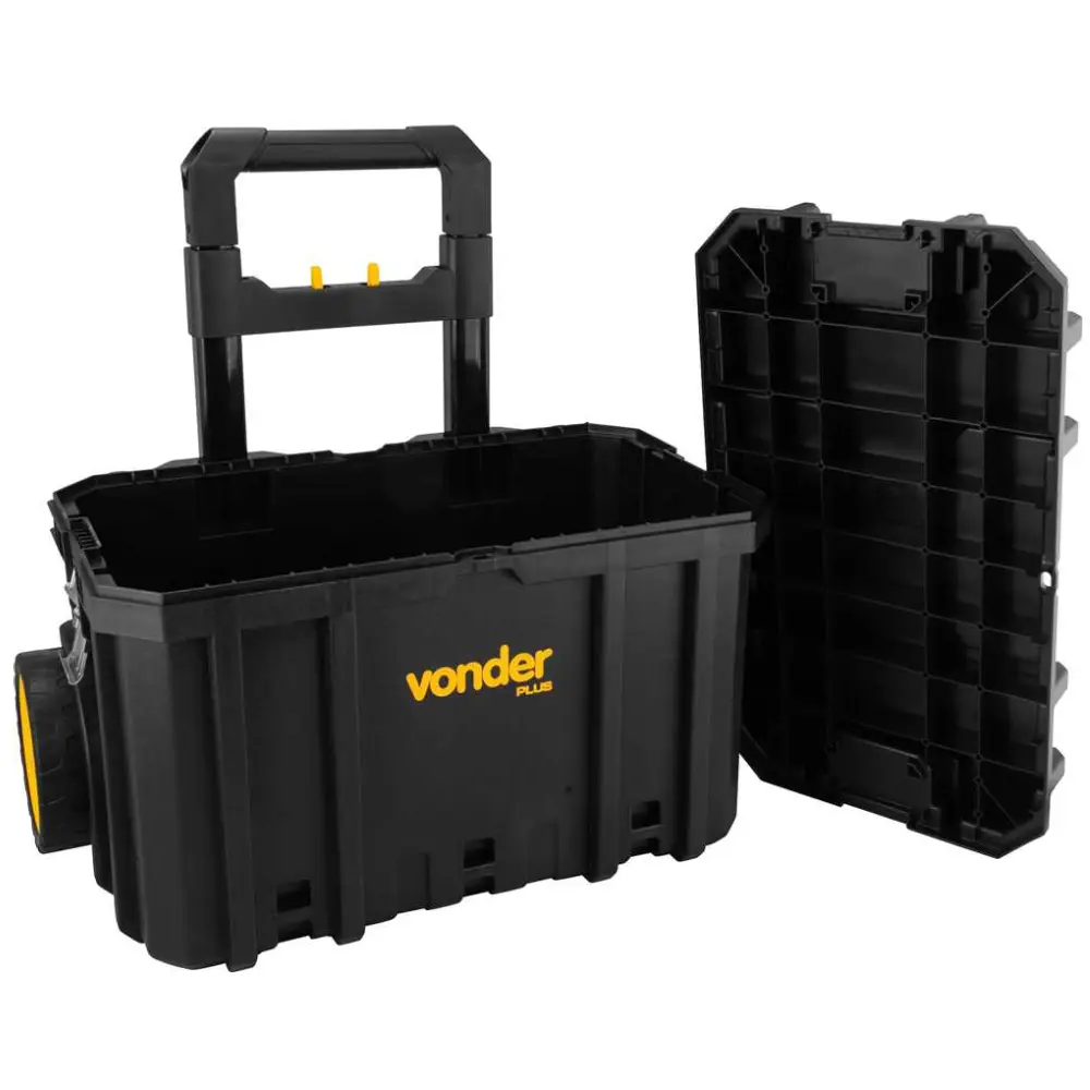 Caixa plástica para ferramentas com rodas CRV 700 Vonder