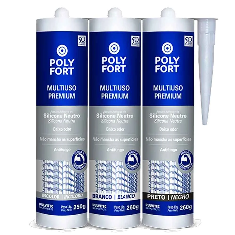 Silicone Cartucho 250gr Incolor Neutro Pulvitec