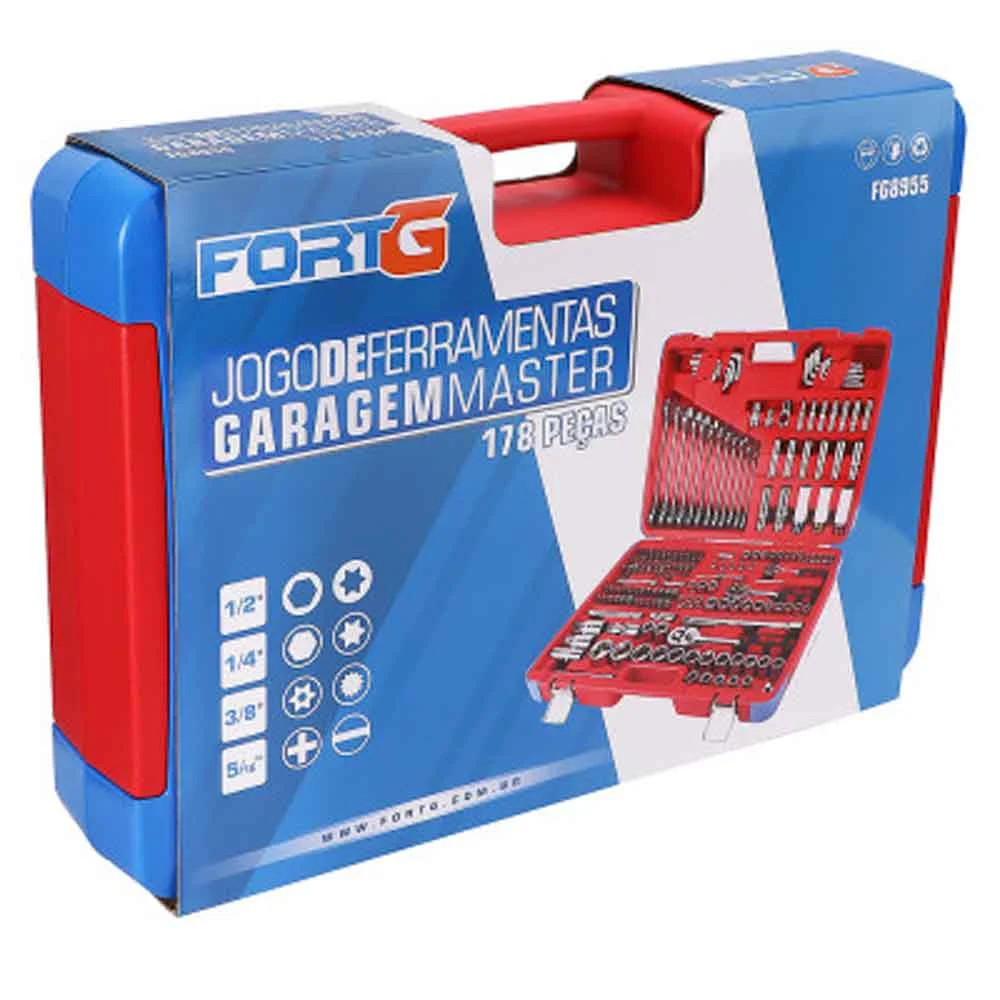 Jogo Ferramentas C/ 178 Pcs Master FG8955 Fortg