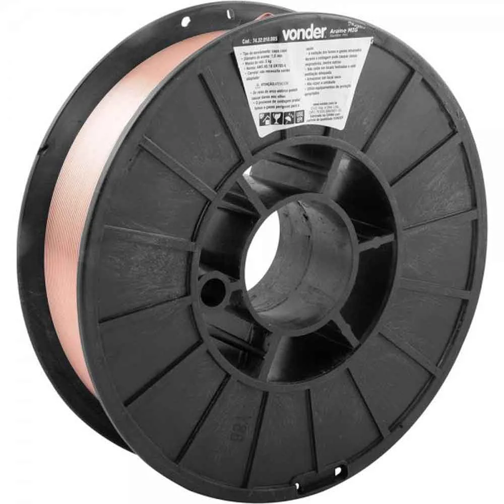 Arame Mig Vonder 1,0mm Carretel 05kg C/Gas