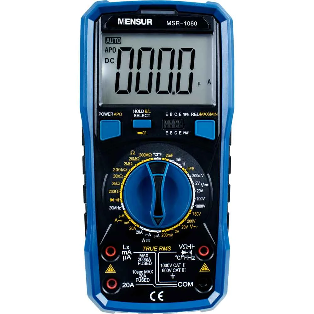 Multímetro Digital C/ Indutância MSR-1060 Mensur