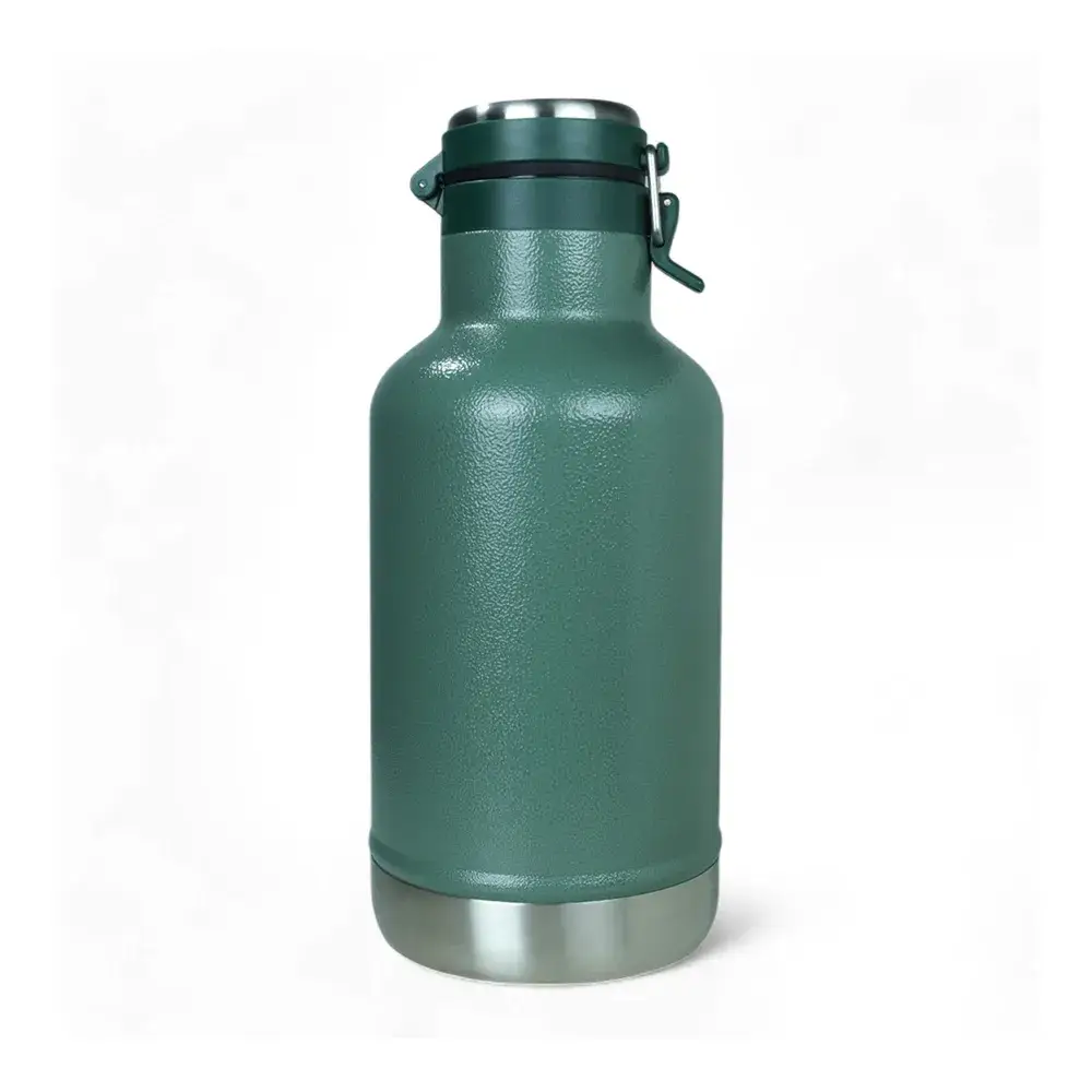 Garrafa Térmica Growler 1,9L Aço Inoxidável Verde Nautika