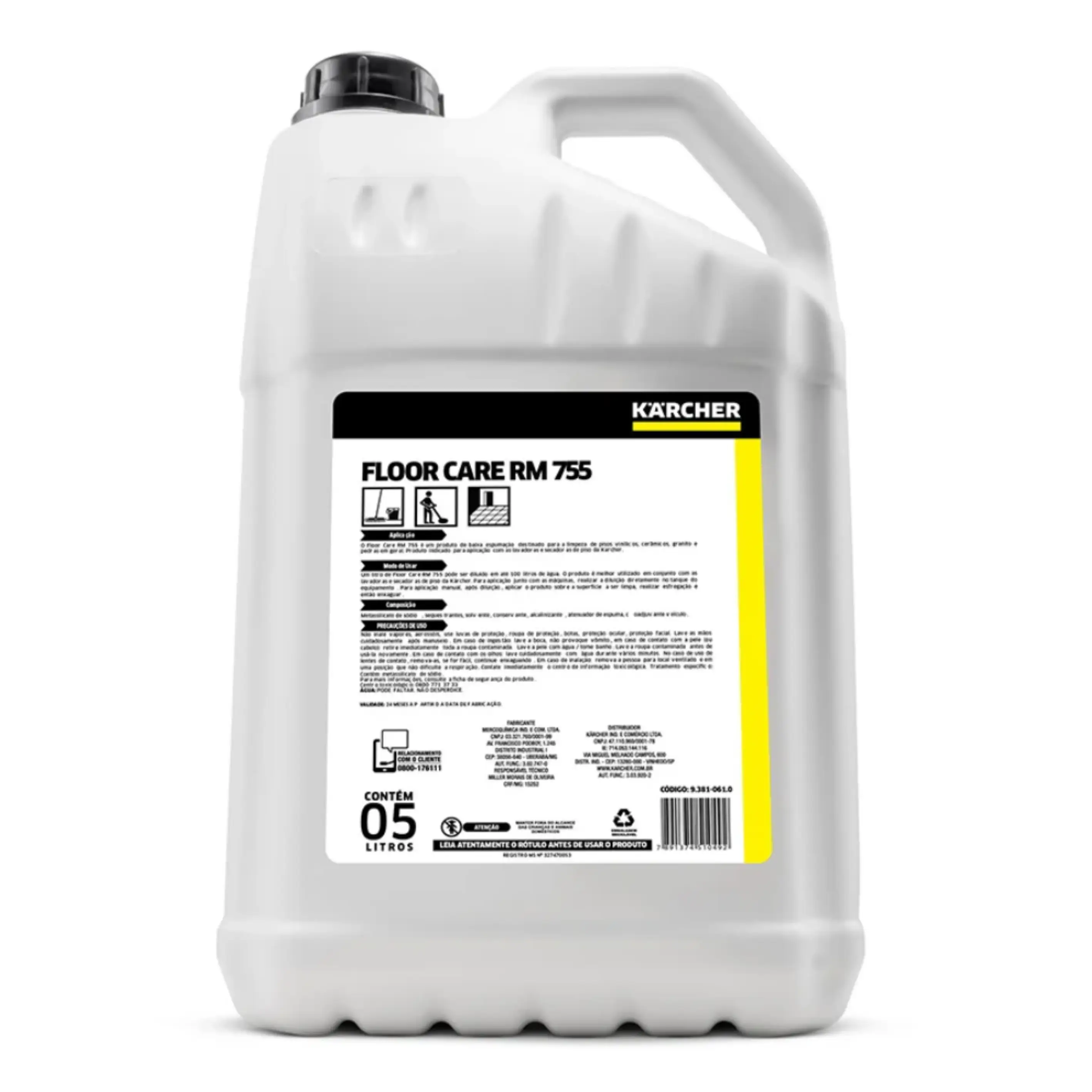 Detergente Floor Care RM 755 5L Limpeza Pesada Karcher