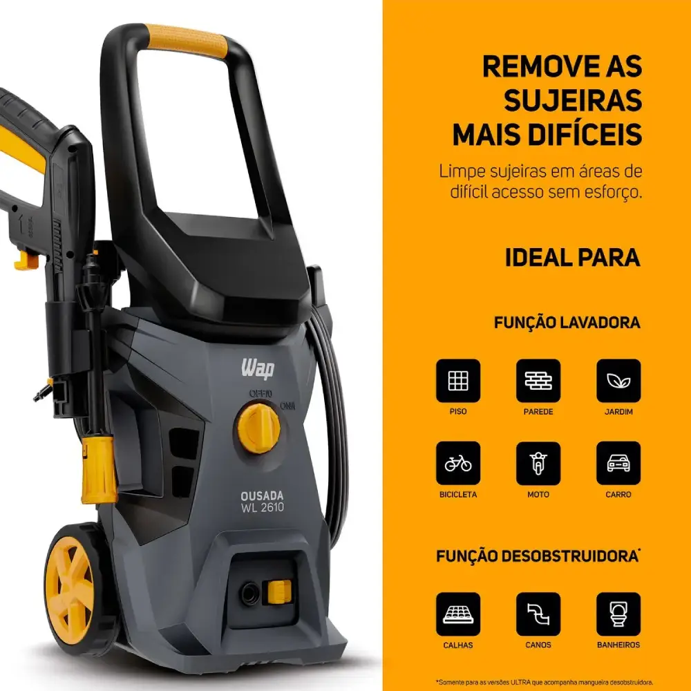 Lavadora Alta Pressão e Desobstruidora Ousada WL 2610 220V WAP