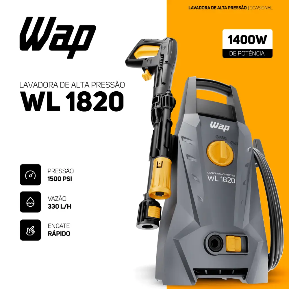 Lavadora de Alta Pressão Ousada WL 1820 1500 PSI WAP