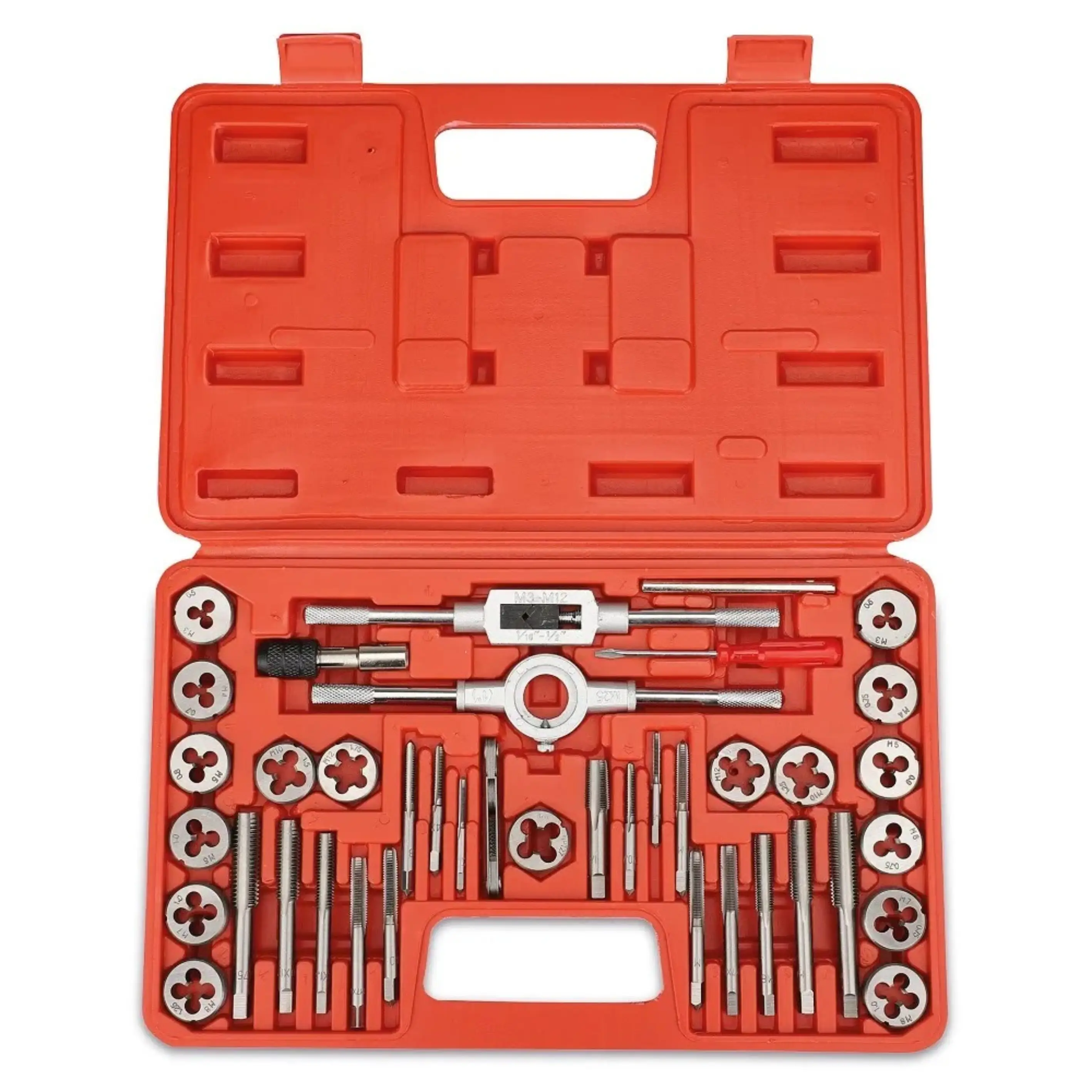 Kit para Rosquear com 40 pecas 7/64 a 1/2 pol 940004 Rocast