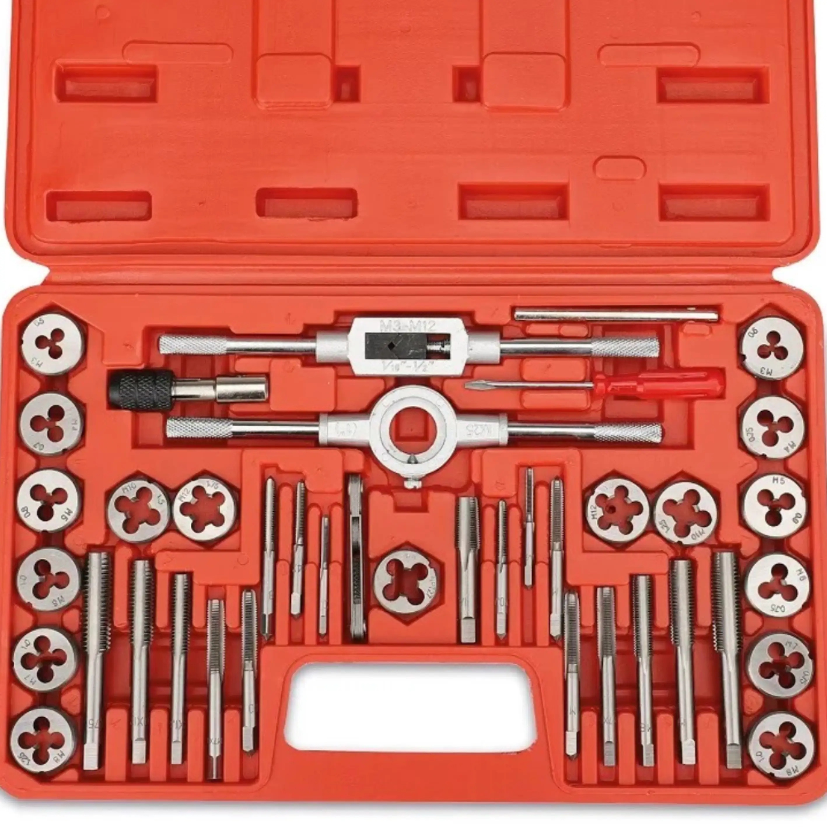 Kit para Rosquear com 40 pecas 7/64 a 1/2 pol 940004 Rocast