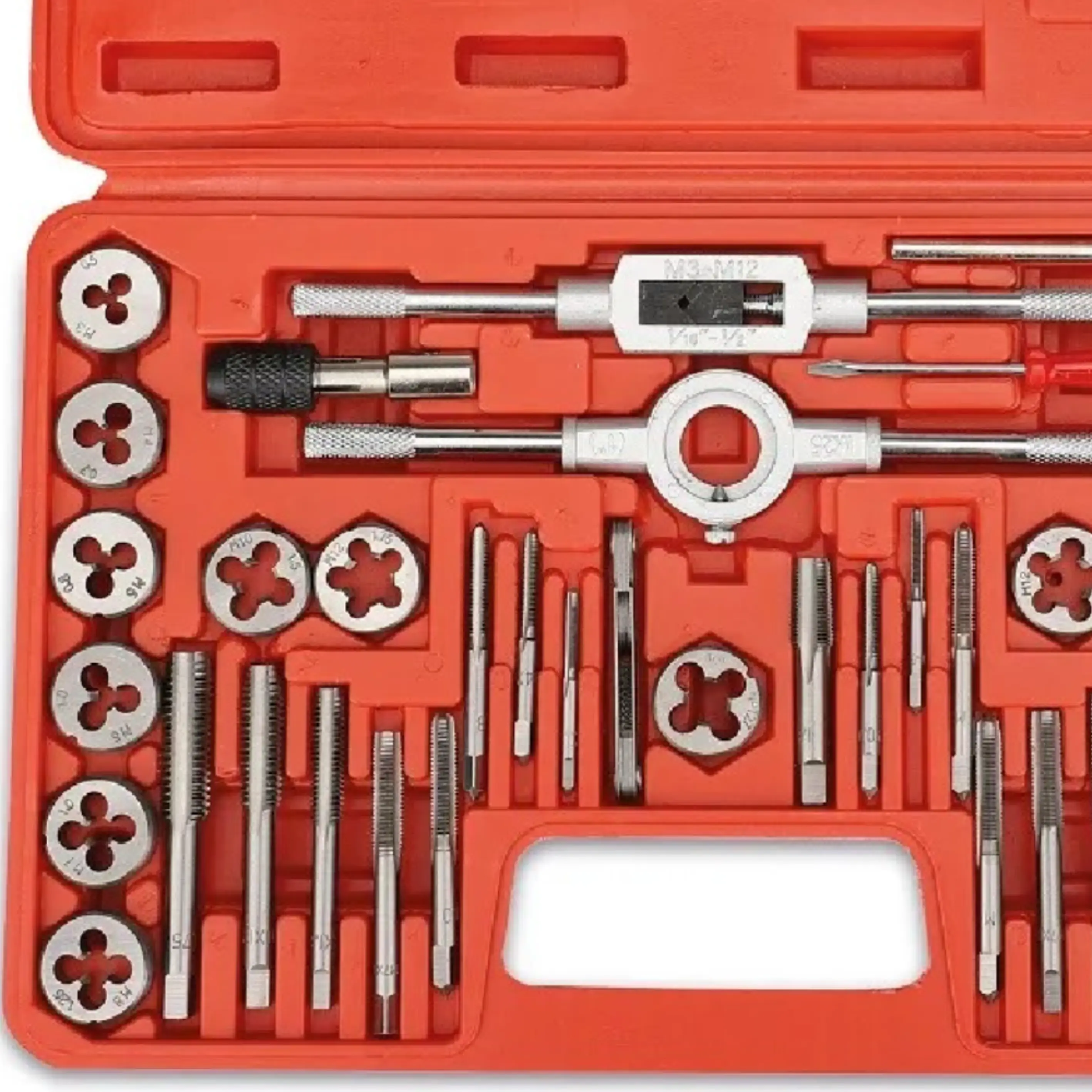 Kit para Rosquear com 40 pecas 7/64 a 1/2 pol 940004 Rocast