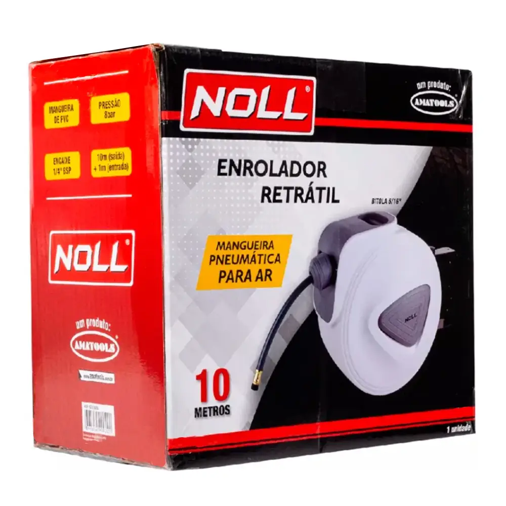 Carretel Retrátil com Mangueira Pneumática 10m 6310002 Noll