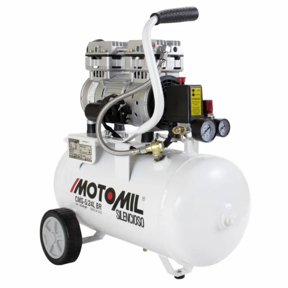 Motocompressor Silencioso CMS-5/24BR 120PSI 127V Motomil