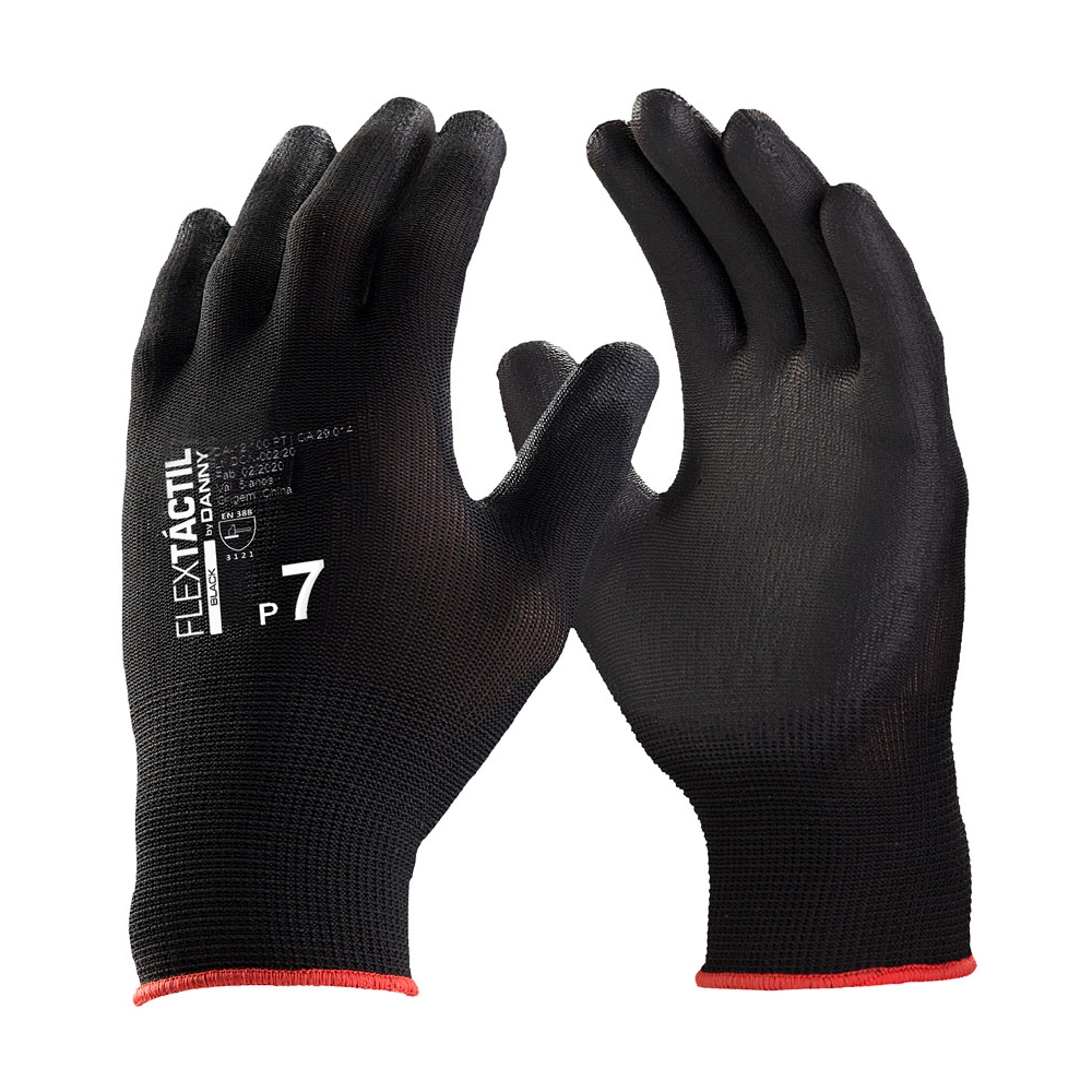 Luva Flextactil Preta Extra Pequena CA29014 Danny 