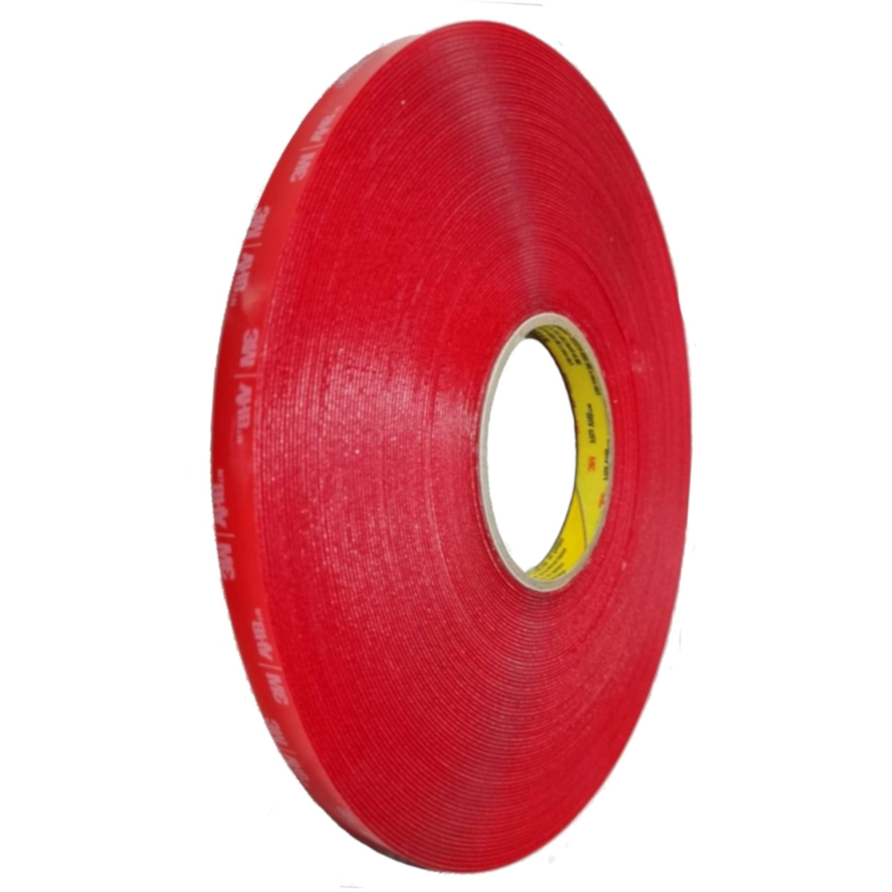 Fita Dupla Face VHB 4910 Transparente Vermelha 12x33m 3M