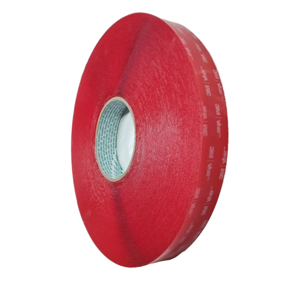 Fita Dupla Face VHB 4910 Transparente Vermelha 25x33m 3M