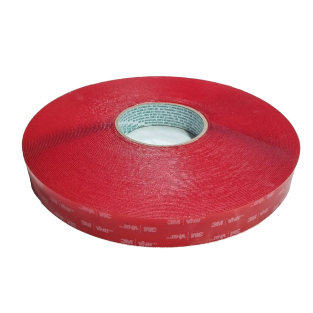 Fita Dupla Face VHB 4910 Transparente Vermelha 25x33m 3M