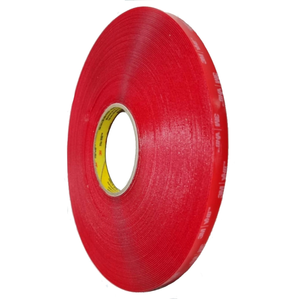 Fita Dupla Face VHB 4910 Transparente Vermelha 19x33m 3M