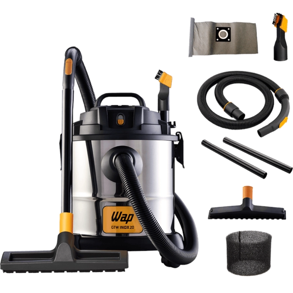 Aspirador De Pó e Agua GTW Inox 20L 1600W 110V WAP
