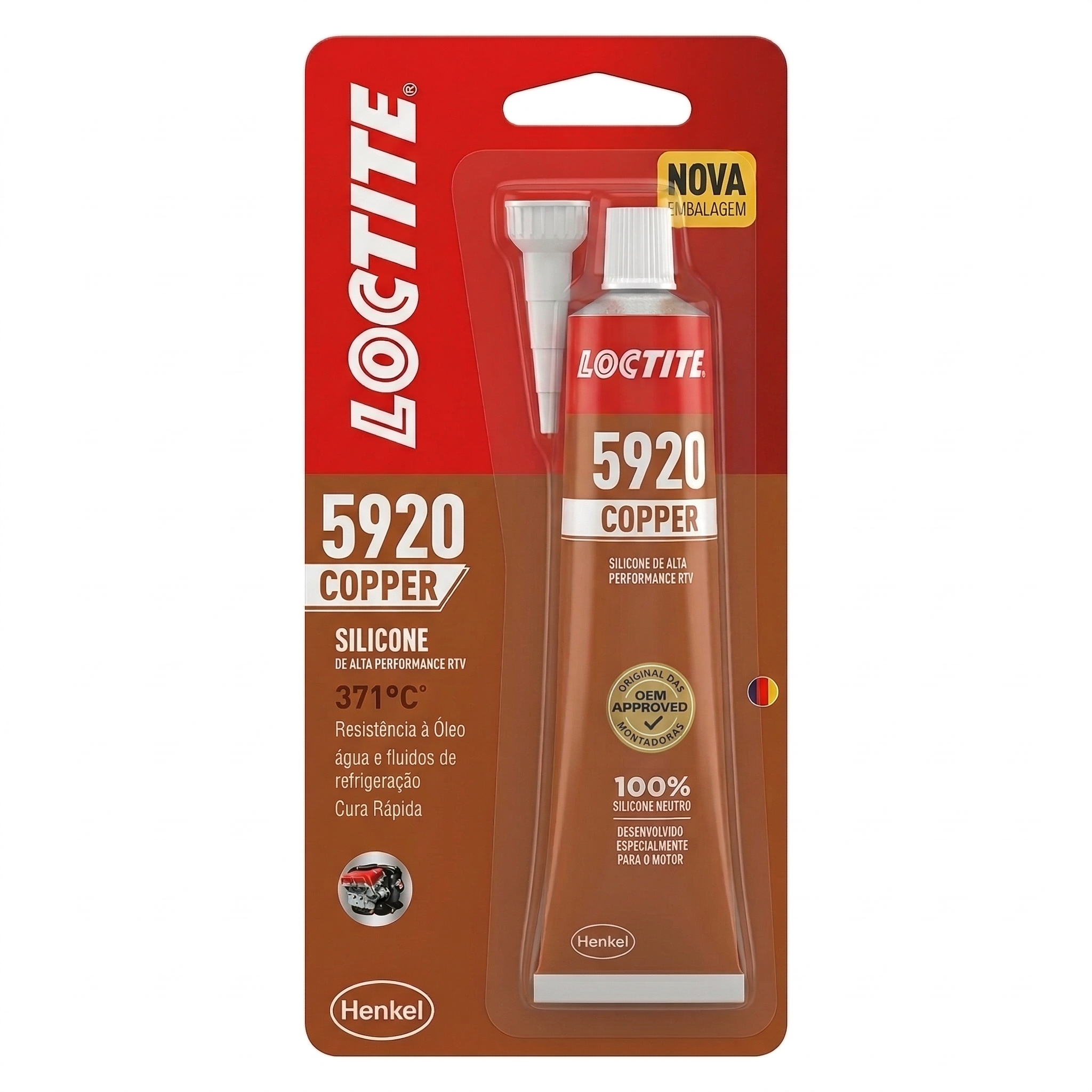 Silicone Alta Temperatura 5920 Ultra Copper 70g Loctite