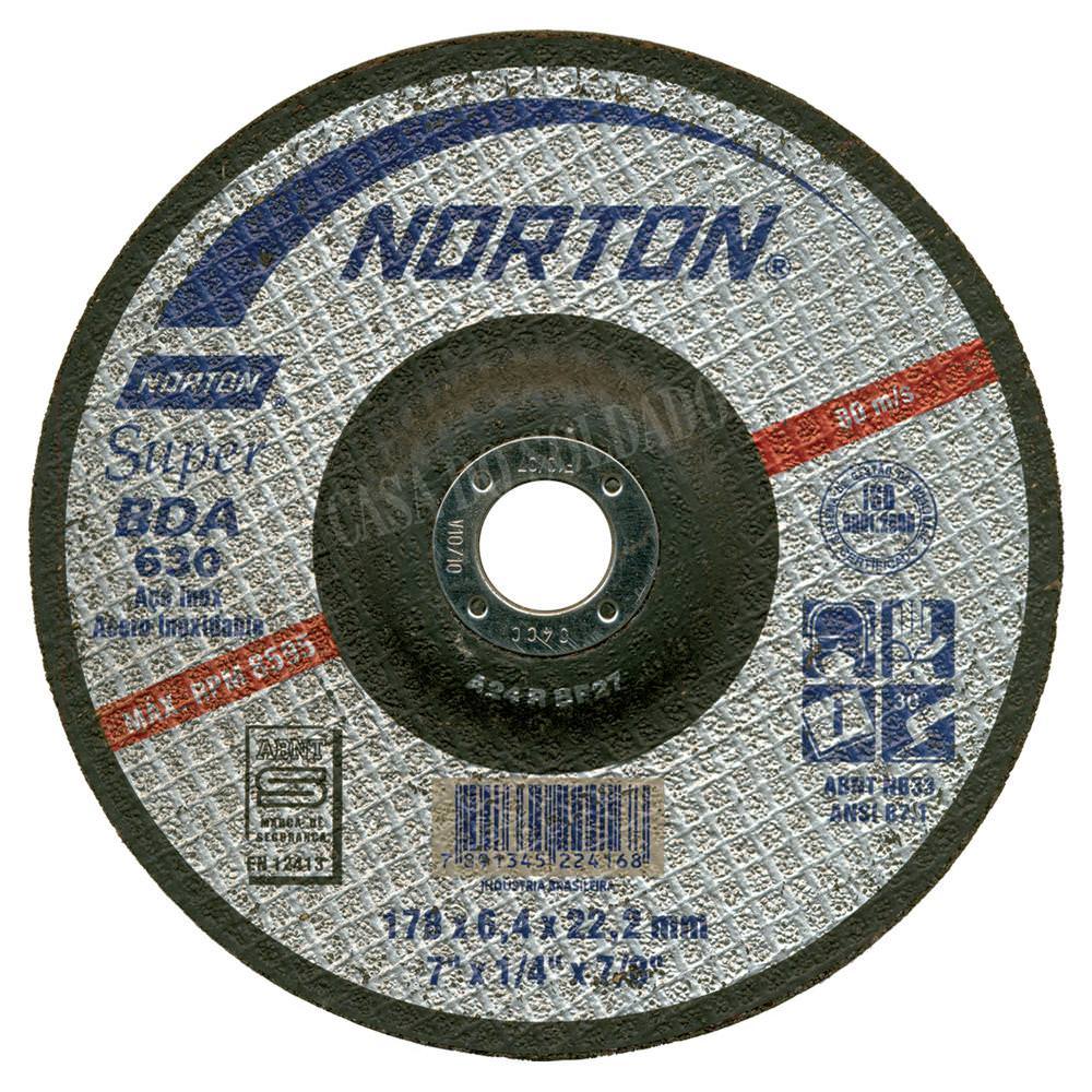 Disco Inox Desbaste BDA630  07 polegadas  Norton