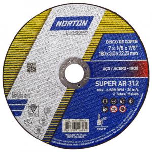 Disco 07 polegadas x 2T x 7/8 polegadas AR312 Super Norton