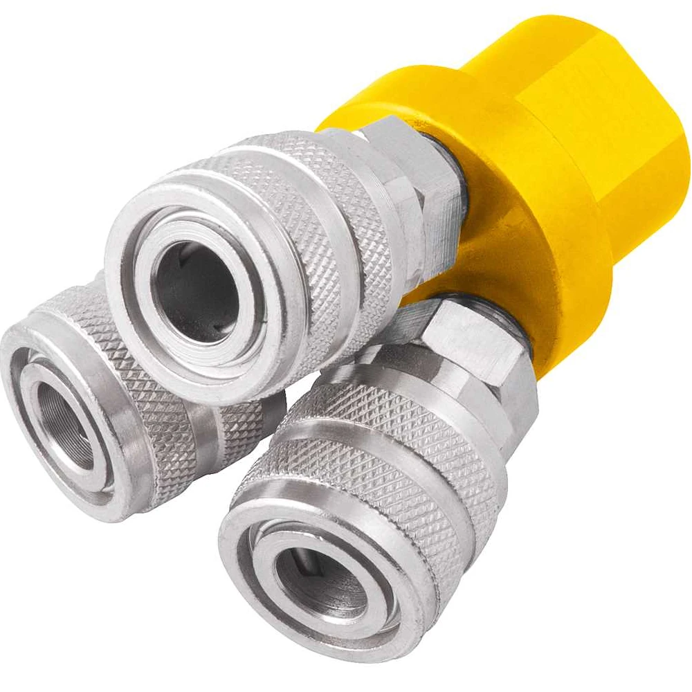 Engate Rápido Triplo 1/4" em Latão Vonder