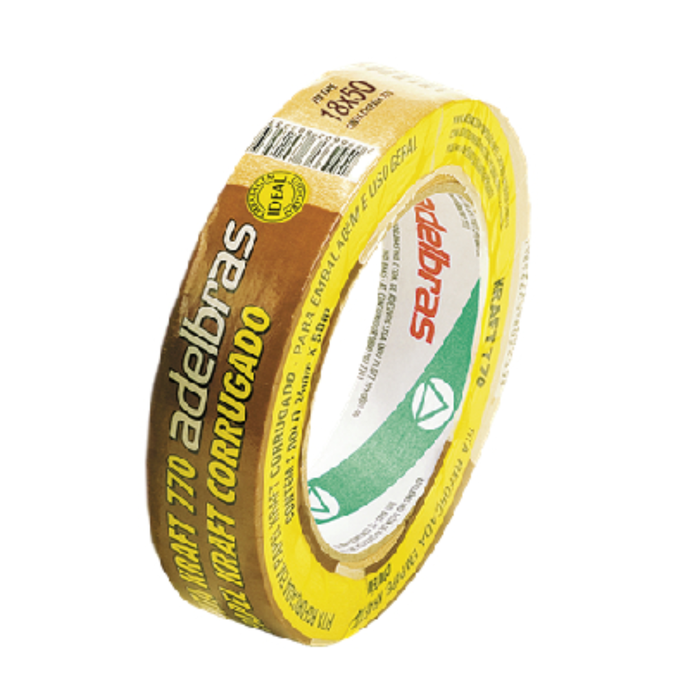 Fita Crepe Kraft 770 18MM X 50 MM Adelbras