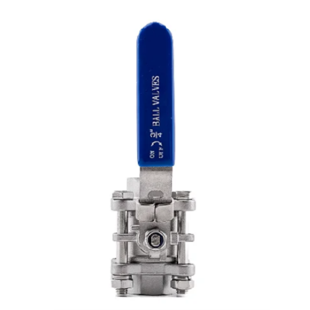 Registro Esfera Tripartido 3/4 INOX 304 Passa Plena Bremen