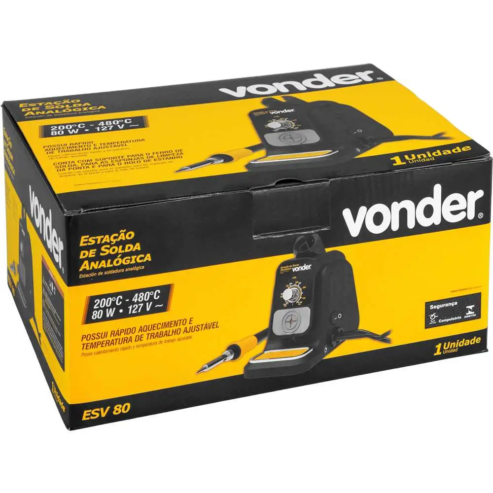 Estação de Solda 80W ESV 80 127V Vonder